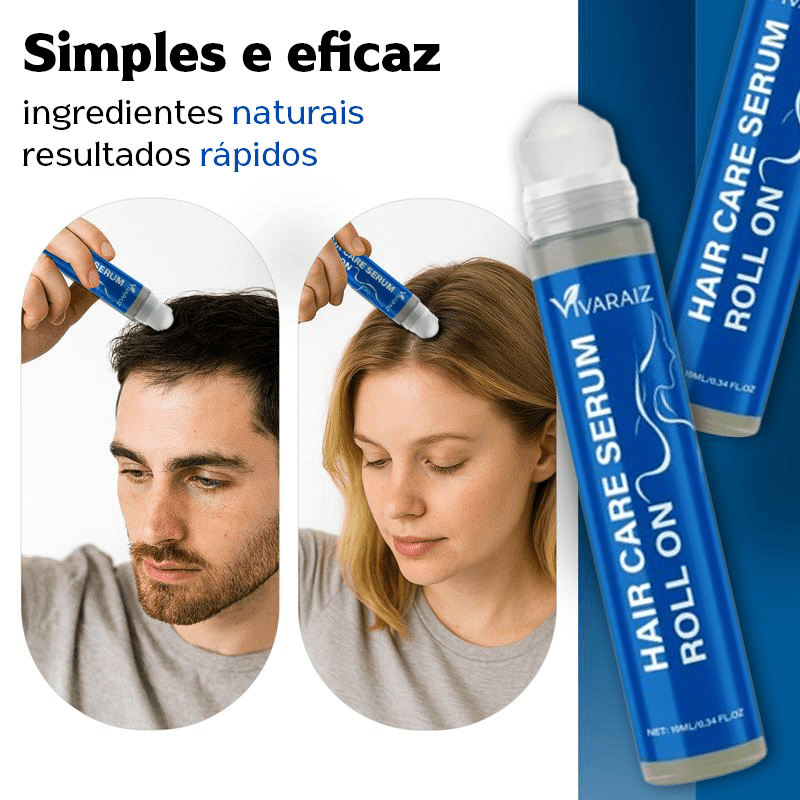 Pacote VivaRaiz Completo 90 Ampolas + 1 Roll - On + 1 Champô - VivaRaiz